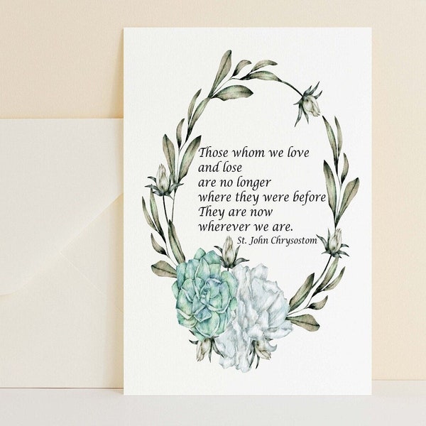 Spiritual Sympathy Card, Catholic Sympathy Card, Printable Sympathy Card, Printable Condolence Card, Christian Sympathy Card, Bereavement