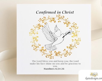 Printable Confirmation Card, Confirmation Gift, Girl or Boy Confirmation Card, Catholic Sacrament Card, Holy Spirit Card, Religious Card