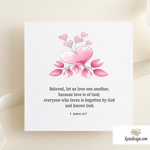 Tarjeta de amor cristiana, tarjeta de aniversario espiritual para él o ella, tarjeta de aniversario imprimible, tarjeta bíblica, tarjeta de amor religiosa
