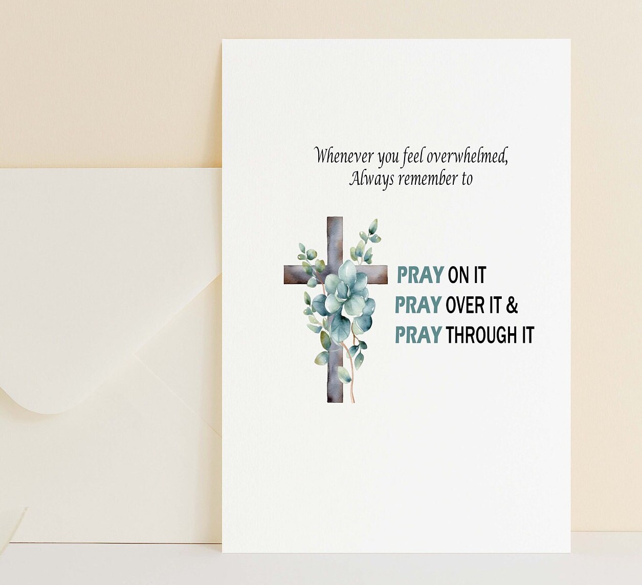 Christian Encouragement Card, Printable Christian Card, Motivational ...