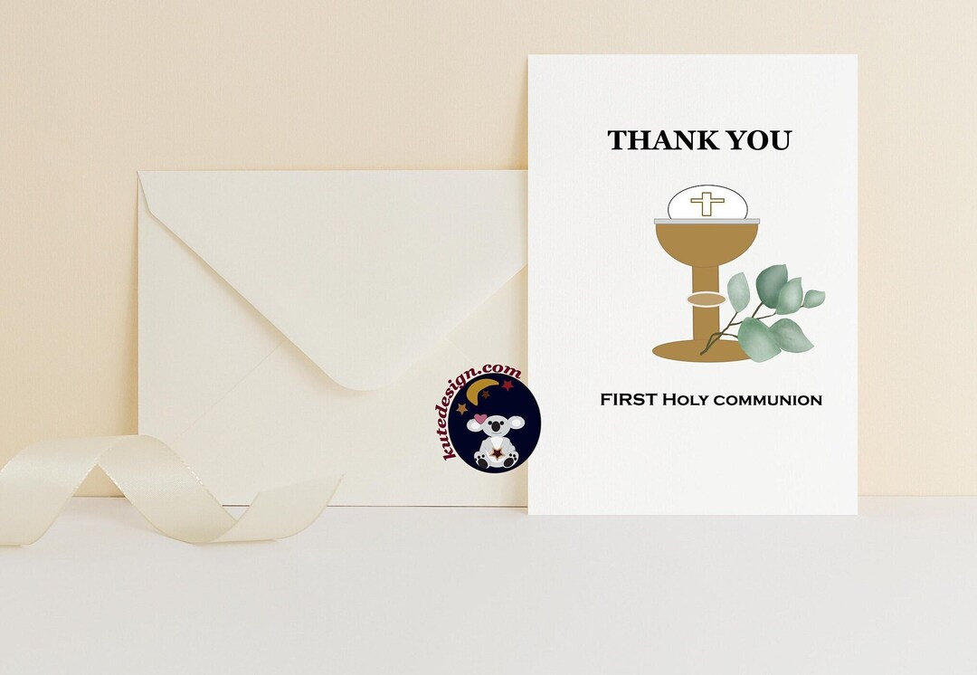 Printable First Holy Communion Thank You Cards, Communion Thank You