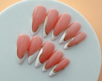 Gilded Tips Press On Nails