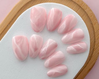 Rose Quartz Press On Nails