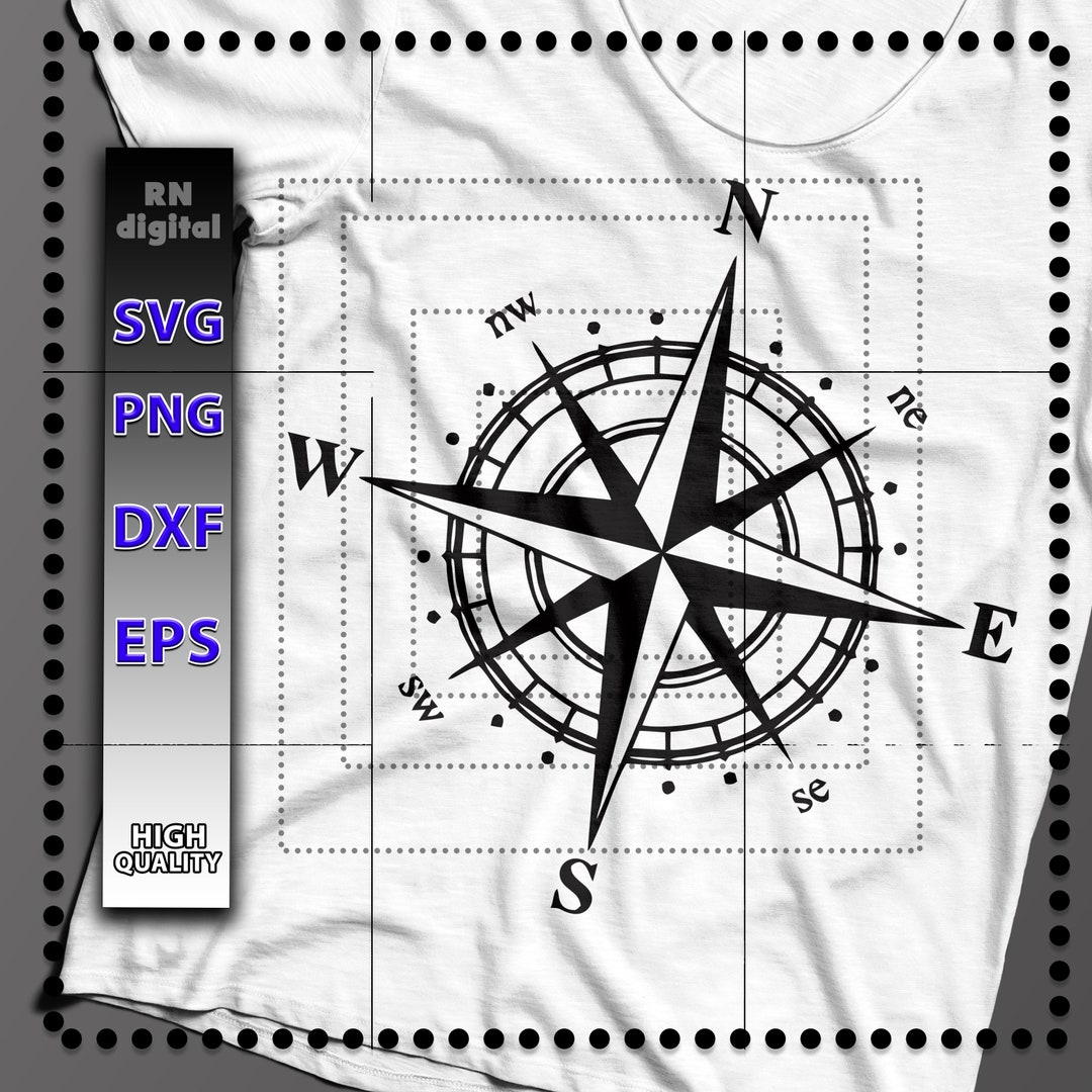 Buy Compass SVG Compass Cut Files for Cricut Compass Digital Online in ...