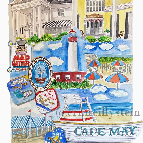 Cape May 11"x 14" Watercolor Print