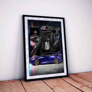 Lámina artística del BMW M2 CS: Decoración para el garaje (descarga digital)