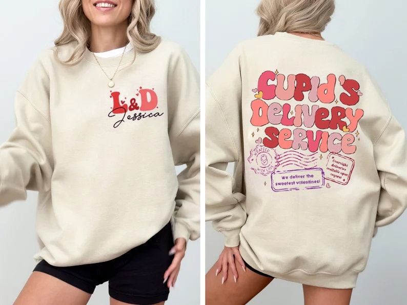 Cupid's Delivery Service Sweatshirt, Personalized Labor and Delivery ...