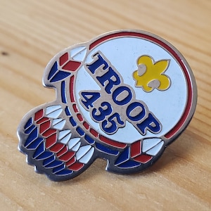 Troop 435 -  Rocklin California Scouts - Beautiful Vintage BSA Pin - Brooch Pin- Unique Rare Hat Pin Lapel Pin Vintage Pin Enamel Pin