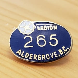 Aldergrove Legion Region 265 Pin - Beautiful Vintage Canadian Legion Pin - Brooch Pin- Unique Rare Hat Pin Lapel Pin Vintage Pin Enamel Pin