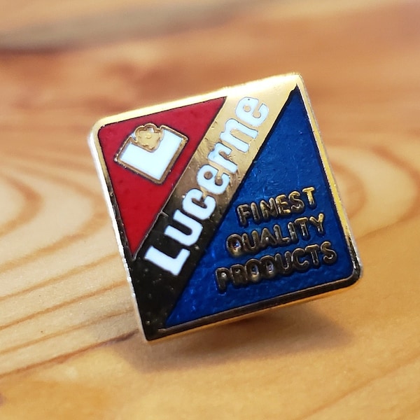 Lucerne Finest Quality Foods - Collectable Vintage Safeway Pin - Brooch Pin- Unique Rare Hat Pin Lapel Pin Vintage Pin Retro Pin Enamel Pin