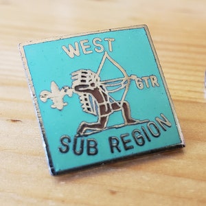 West Sub Region 6TR - Beautiful Vintage Scouts Pin - Brooch Pin- Unique Rare Hat Pin Lapel Pin Vintage Pin Retro Pin Enamel Pin