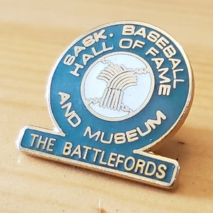 Sask. Baseball Hall Of Fame And Museum - The Battlefords - Brooch Pin- Unique Rare Hat Pin Lapel Pin Vintage Pin Retro Pin Enamel Pin