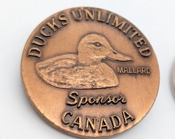 Vintage Ducks Unlimited Canada Pin | 2001 Bronze Sponsor Mallard Duck Badge | Wildlife Conservation Lapel Pin | Y2K Era