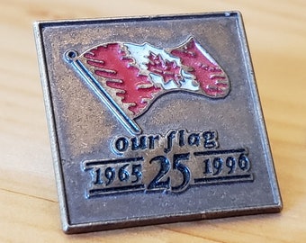 Vintage Canadian Flag Enamel Pin – 1965-1996 Lapel Pin