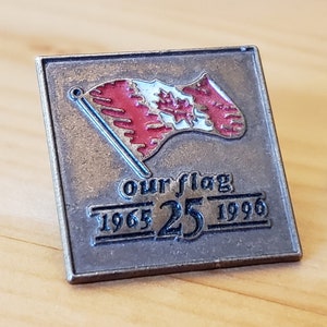 Our Flag 1965 - 1996 - 25 - Cool patina on this pin! Brooch Pin- Unique Rare Hat Pin Lapel Pin Vintage Pin Retro Pin Enamel Pin