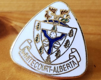 Vintage Whitecourt Alberta emaille pin - zeldzame broche pin