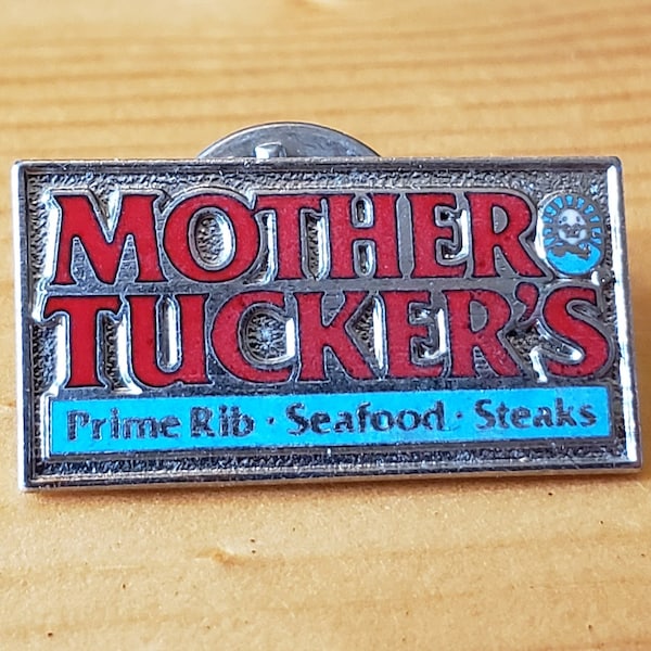 Mother Tucker's - Prime Rib - Mariscos - Filetes - Hermoso Vintage Iconic Restaurant Pin - Broche Pin- Unique Rare Hat Lapel Pin Esmalte Pin