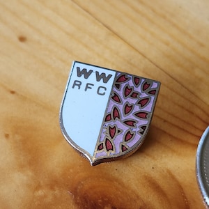 WW RFC (Wexford Weekly Rugby Football Club?) Beautiful Vintage Screw back Brooch Pin Unique Rare Hat Pin Lapel Pin Retro Pin Enamel Pin