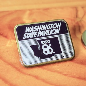 Washington State Pavilion Expo 86 - Cool Vintage World Expo 1986 Brooch Pin Unique Rare Hat Pin Lapel Pin Vintage Pin Retro Pin