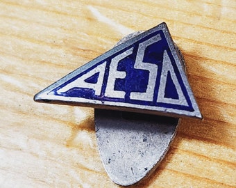 AESD Verband für Technik & Schiffbau Zeichner Brosche Pin Einzigartige Seltene Hut Pin Anstecknadel Vintage Pin Retro Pin Emaille Pin