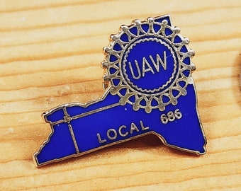 Local 868 UAW - cool United Automobile Workers Brooch Pin Unique Rare Hat Pin Lapel Pin Vintage Pin Retro Pin Enamel Pin