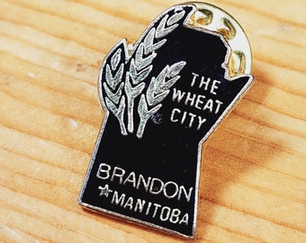 The Whitzen City Brandon Manitoba - Vintage Manitoba Kanada Brosche Einzigartige Seltene Hut Pin Anstecknadel Vintage Pin Retro Pin Emaille Pin