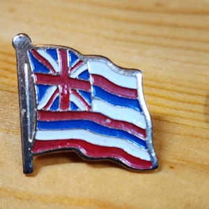 Hawaii USA State Flag pin Enamel Brooch Pin Unique Rare Hat Pin Lapel Pin Vintage Pin Retro Pin Enamel Pin