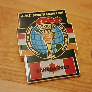 A.M.I. Sports Chaplains Canada 2010 Brooch Pin- Unique Rare Hat Pin Lapel Pin Vintage Pin Retro Pin Enamel Pin