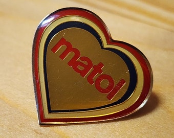 Matol Heart Enamel Pin - Vintage Lapel Hat Pin