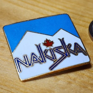 Nakiska - Beautiful Vintage Canadian Ski Resort Brooch Pin Unique Rare Hat Pin Lapel Pin Vintage Pin Retro Pin Enamel Pin