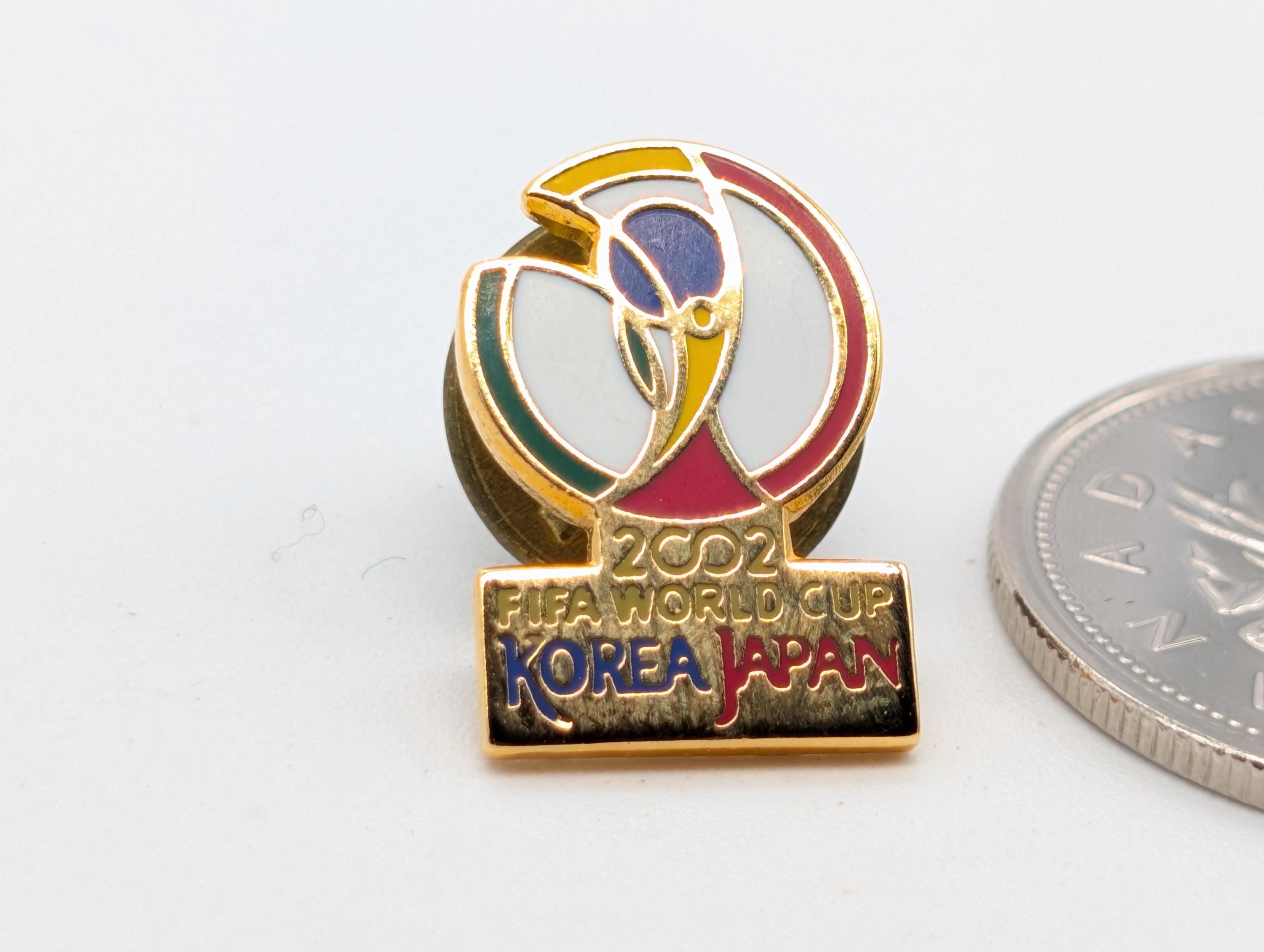 2002 FIFA World Cup Korea Japan Brooch Pin: Vintage Enamel Lapel