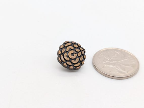 Vintage CBC Gem Logo Lapel Pin | Canadian Broadcasting Corporation Brooch | Bronze-Toned Hat Pin | 1970s Media Tie Tack