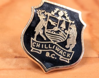 Vintage Chilliwack B.C. Coat of Arms Enamel Pin