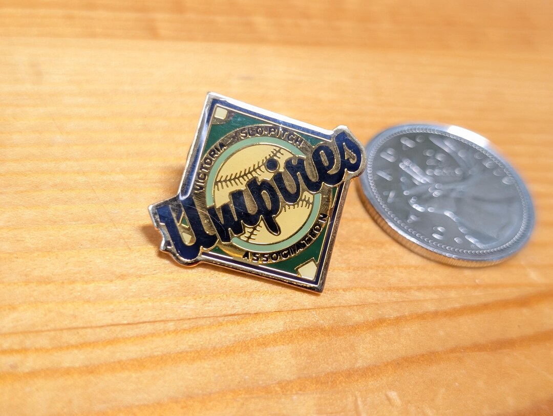 Victoria Slo-pitch Umpiers Association BC Canada Brooch Pin Unique Rare ...