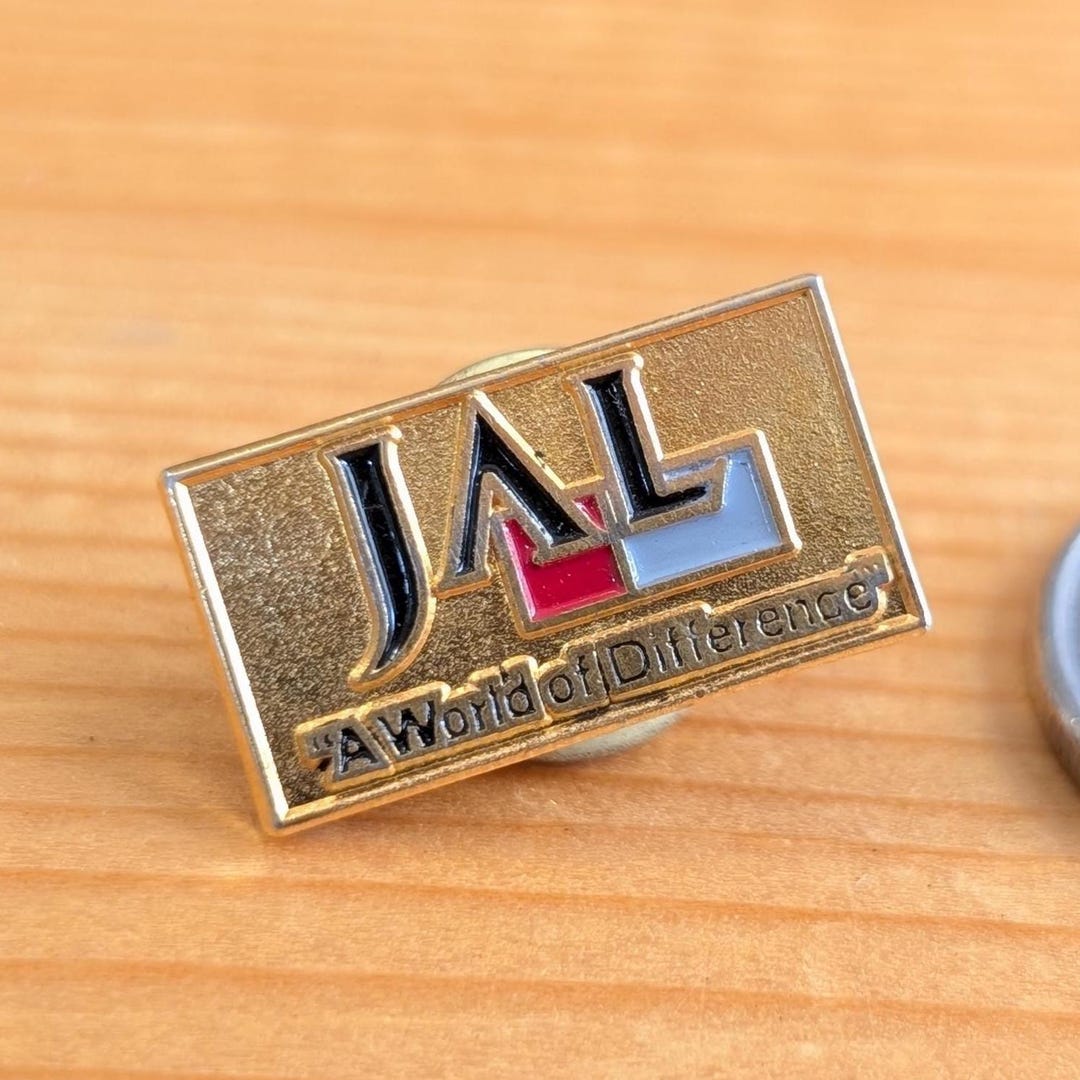 JAL Japan Airlines A World of Difference Brooch Pin Unique Rare