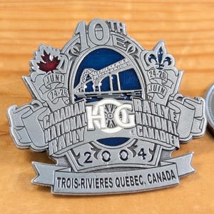 10th Canadian National Rally HG 2004 Trois-Riveres Quebec, Canada Brooch Pin Unique Rare Hat Pin Lapel Pin Vintage Pin Retro Pin Enamel Pin