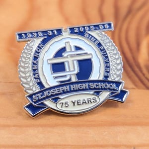 St. Josephs High School 75 years Brooch Pin Unique Rare Hat Pin Lapel Pin Vintage Pin Retro Pin Enamel Pin