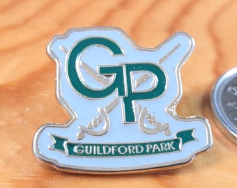 Vintage Guildford Park Enamel Pin - Surrey Brooch Lapel Pin