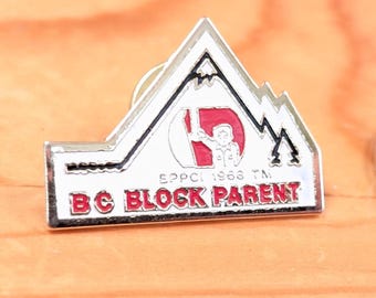 Vintage B.C. Block Parent 1966 Enamel Pin