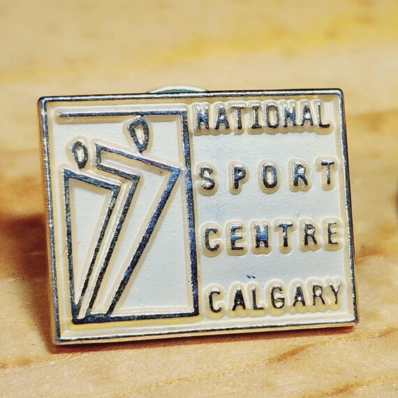 Vintage National Sport Centre Calgary Enamel Pin