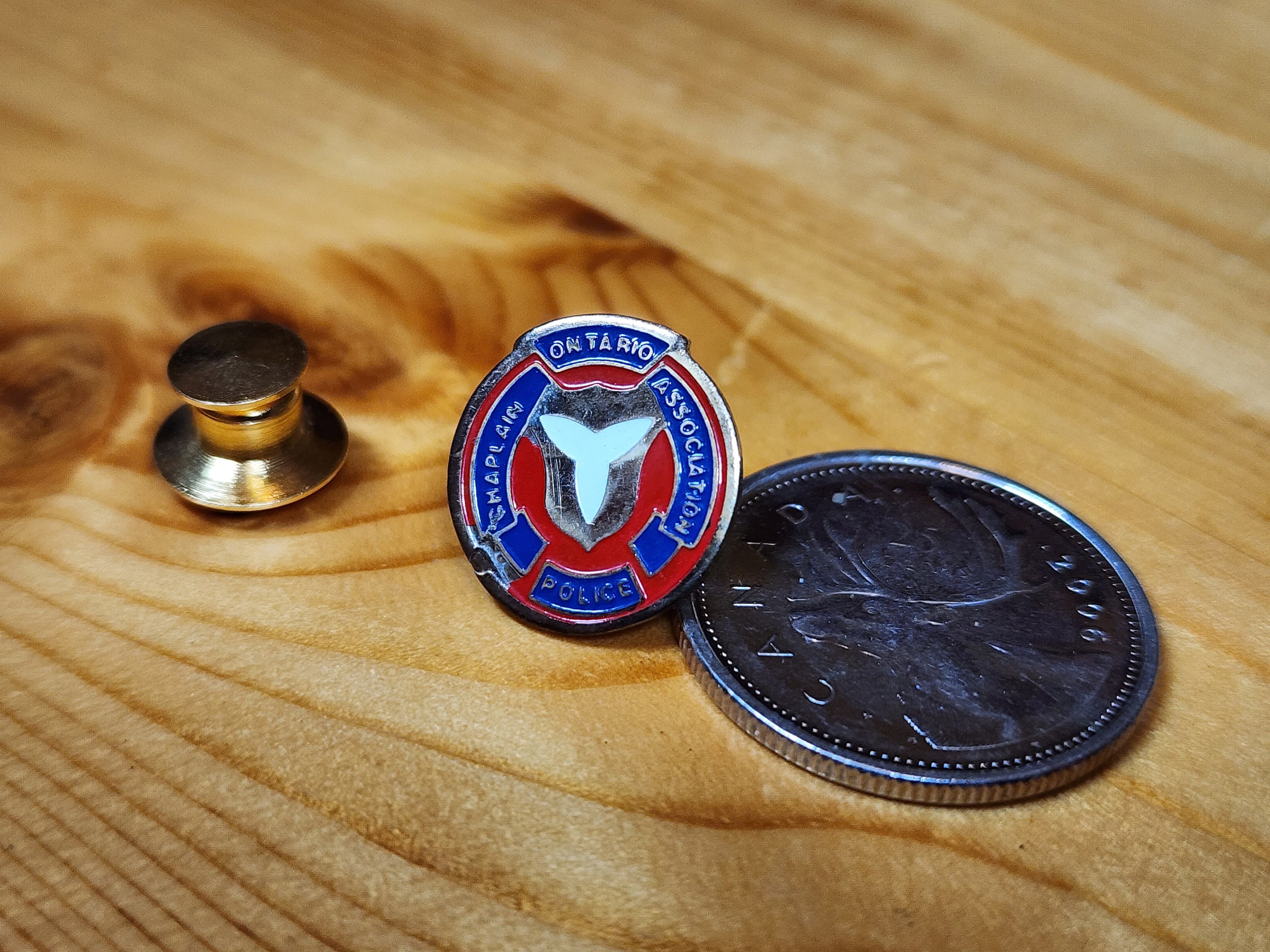 Pin de esmalte vintage de la Asociación de Capellanes de la Policía de Ontario