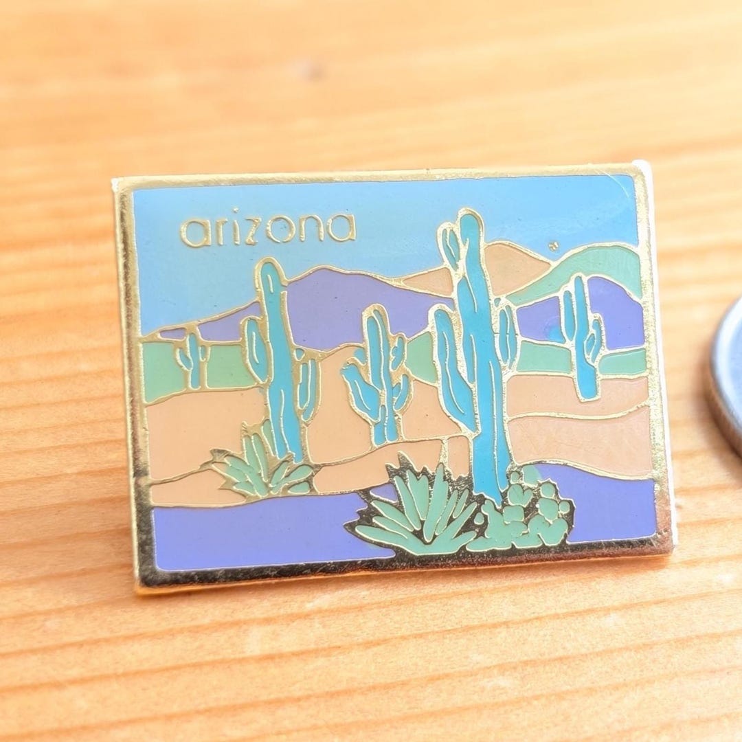 Arizona U.S.A Brooch Pin Unique Rare Hat Pin Lapel Pin Vintage Pin ...