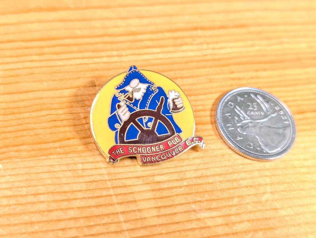 Schooner Pub Vancouver BC Enamel Pin - Unique Vintage Lapel Pin - Etsy