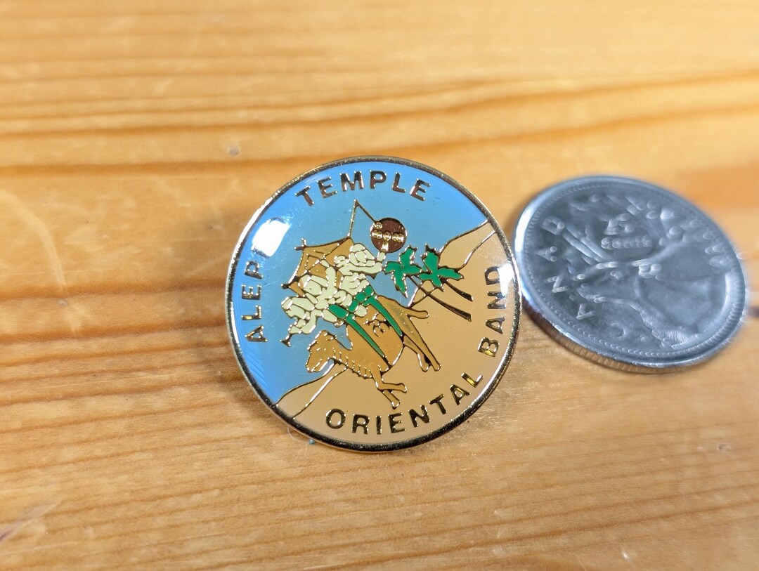 Aleppo Temple Oriental Band Brooch Pin Unique Rare Hat Pin Lapel Pin ...