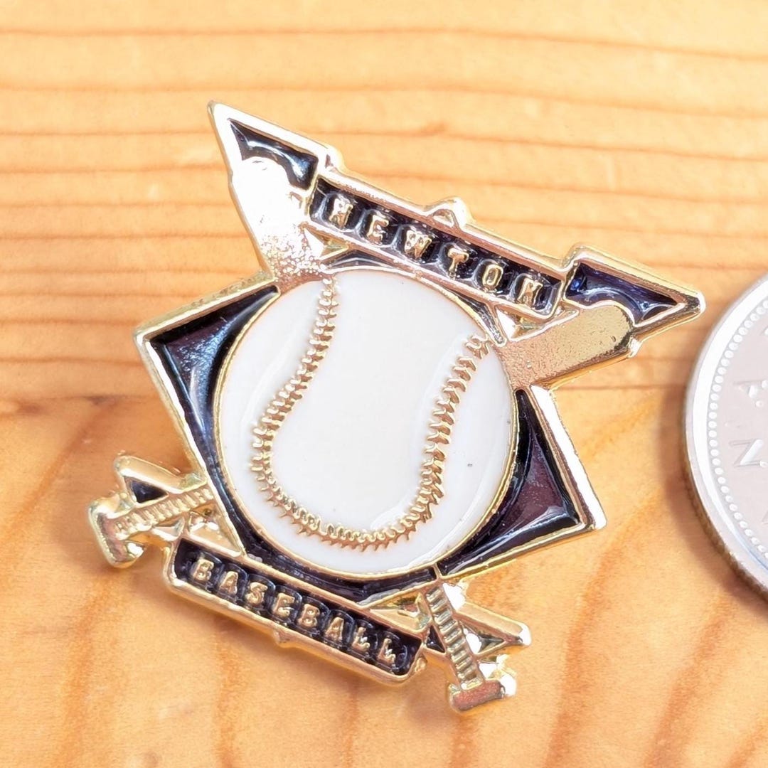 Vintage Newton Baseball Enamel Brooch Pin - Etsy Israel