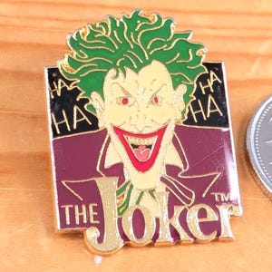 The Joker Ha Ha Ha Ha - DC Comics 1989 - Brooch Pin Unique Rare Hat Pin Lapel Pin Vintage Pin Retro Pin Enamel Pin