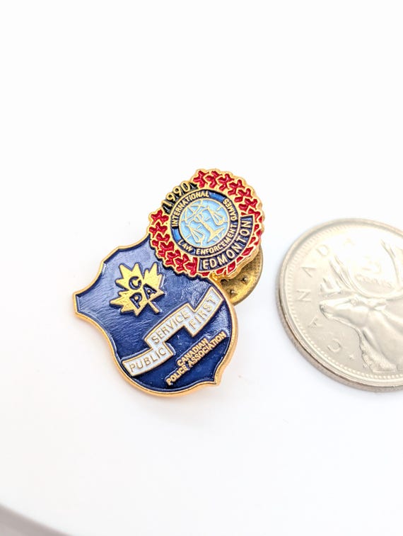 1990 International Law Enforcement Games Enamel Pin: Canadian Police Association Edmonton