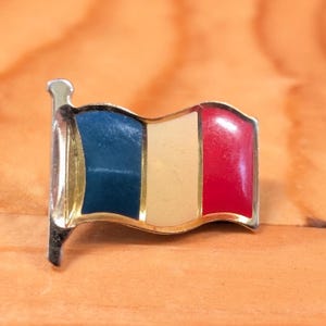 Flag of France Brooch Pin Unique Rare Hat Pin Lapel Pin Vintage Pin Retro Pin Enamel Pin