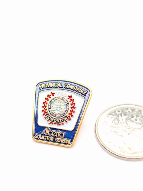 1990 International Law Enforcement Games Edmonton Brooch Pin – Solicitor General Hat Lapel Badge