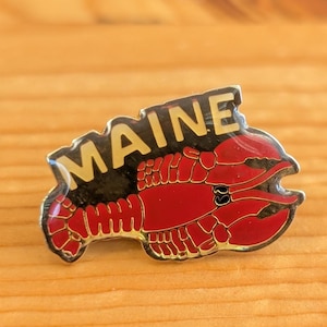 MAINE U.S. Brooch Pin Unique Rare Hat Pin Lapel Pin Vintage Pin Retro Pin Enamel Pin